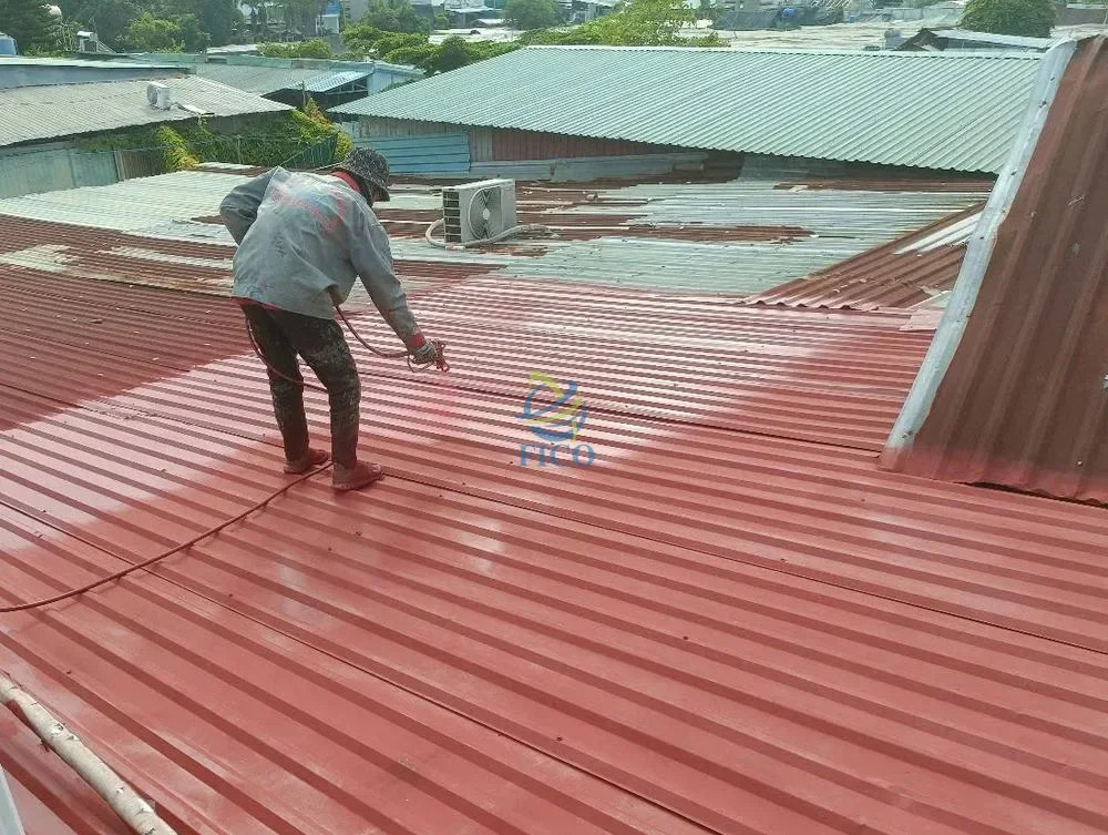 Thi công sơn mái tôn nhà xưởng tại Bến Tre
