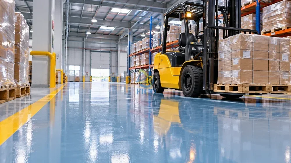 Thi công sơn epoxy cho khu vực có xe nâng cần lưu ý gì?