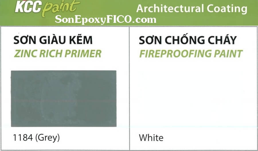 Bảng màu sơn giàu kẽm - sơn chống cháy