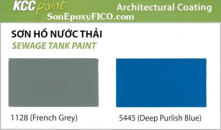 Bảng màu sơn hồ nước thải