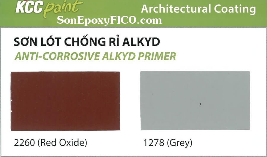 Bảng màu sơn lót chống rỉ Alkyd