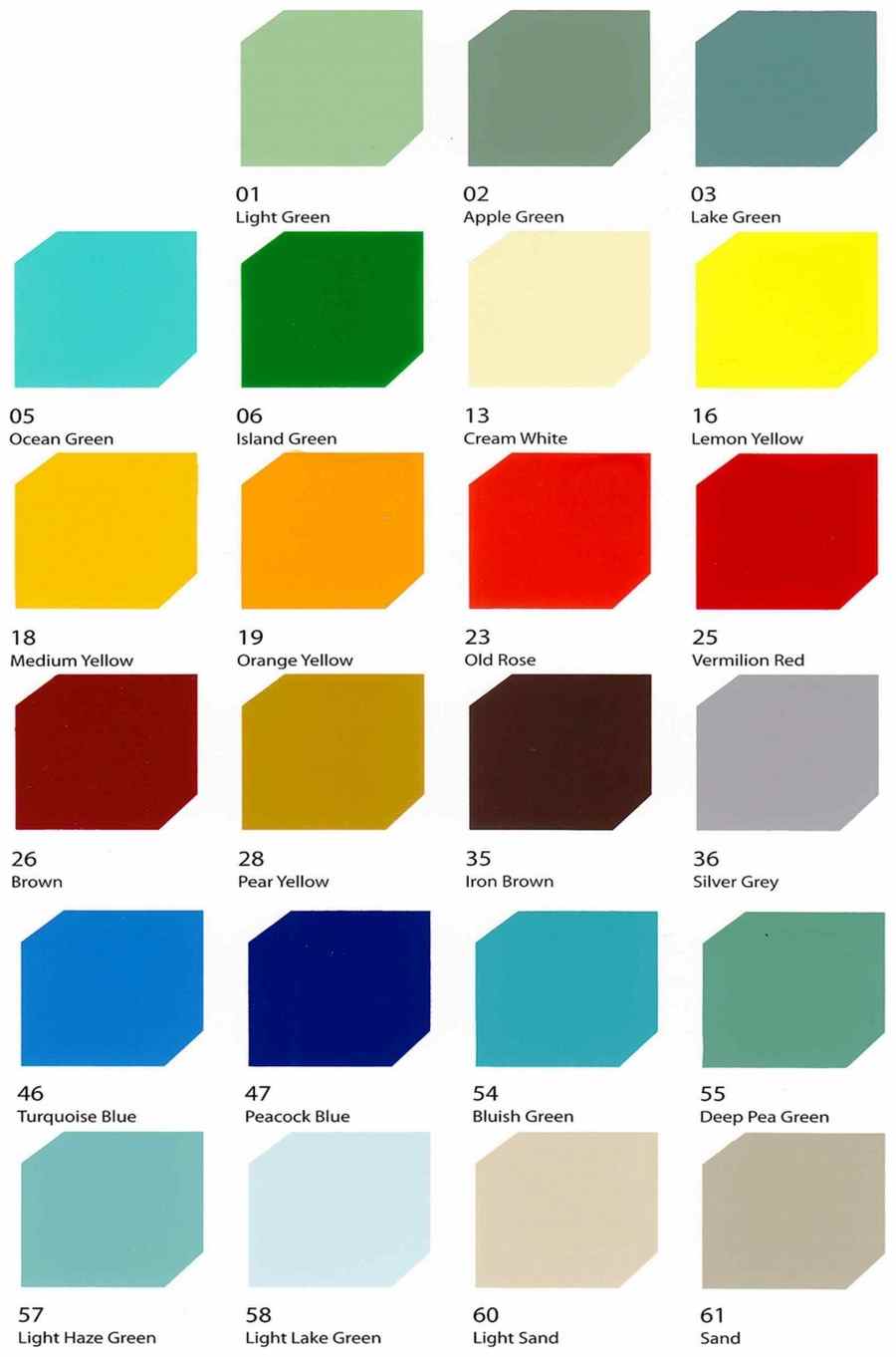 Bảng màu sơn Epoxy Rainbow 01